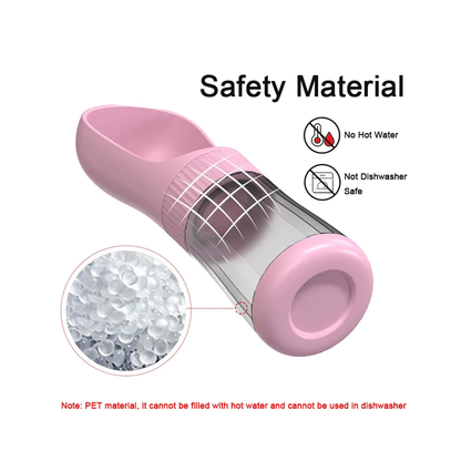 Material note: PET plastic, hand wash only, no hot water