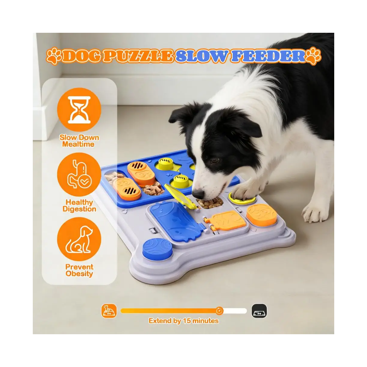 Slow feeder benefits: slower mealtime, healthy digestion