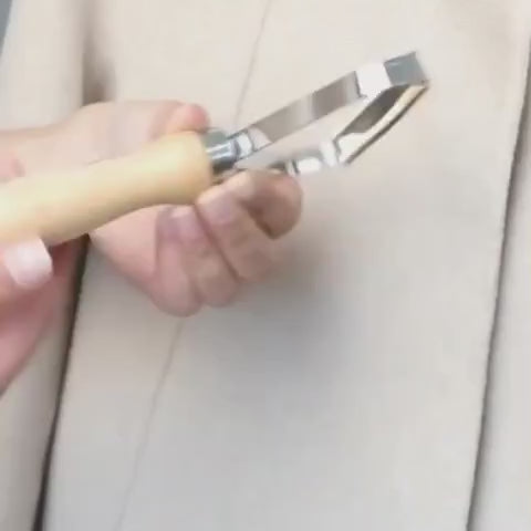 Running the scraper across a sofa cushion