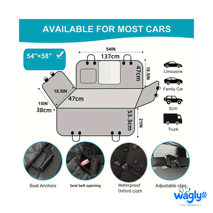 Dimensions: 54 by 58 inches, fits sedans, SUVs and trucks