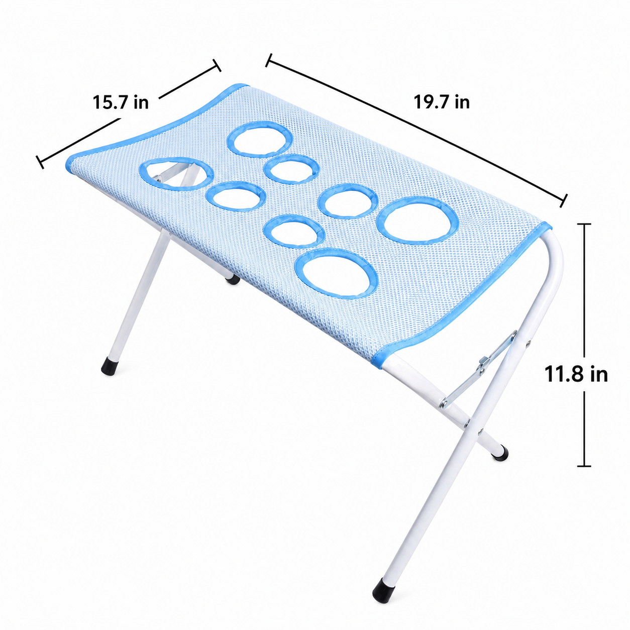 Stand dimensions: 19.7 inches wide, 15.7 inches deep, 11.8 inches tall